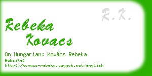 rebeka kovacs business card