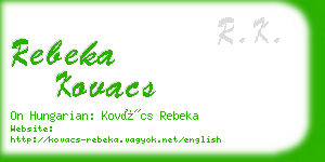 rebeka kovacs business card